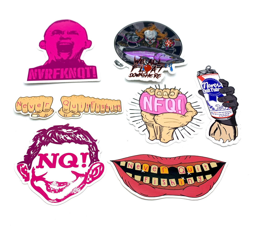 Never Quit Sticker Pack, 7 Stickers