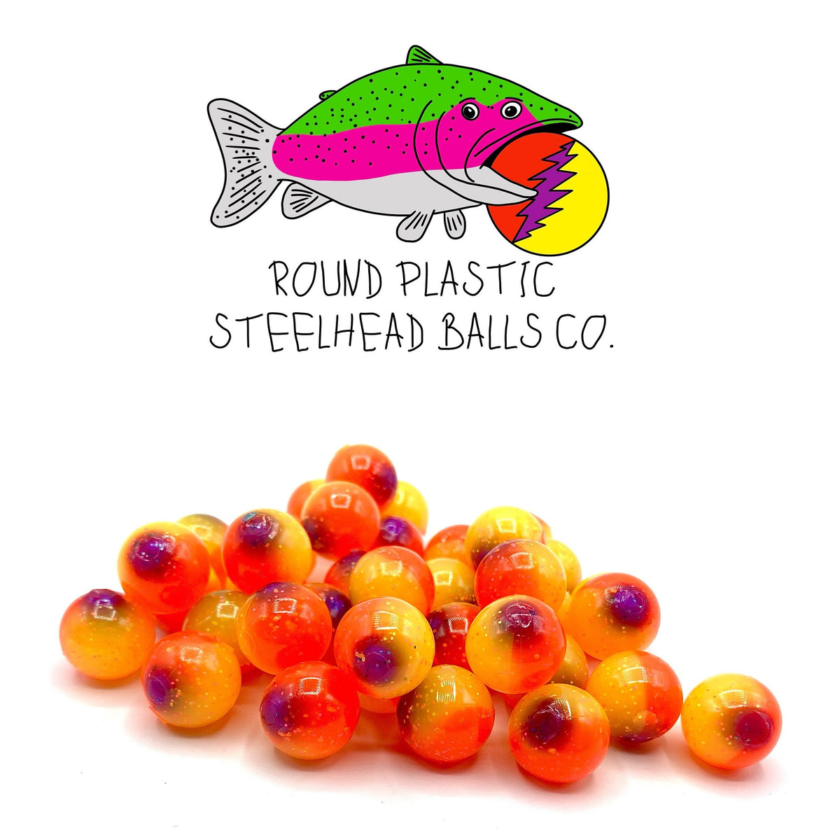 Round Plastic Steelhead Balls Co. 16mm – Never Quit Fishing